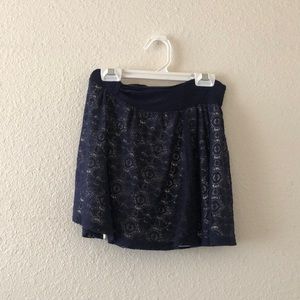 Small Dark Blue Lace Skirt